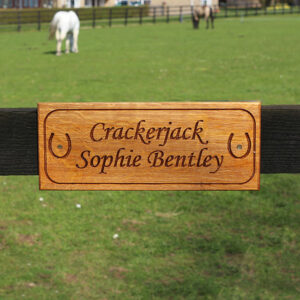 Horse & Rider Stable Sign – 120mm High