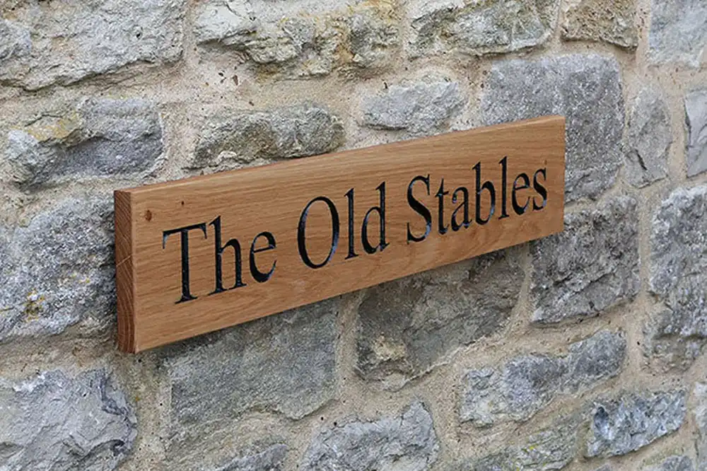 engraved wooden signs made in the UK by Fulwell Signs
