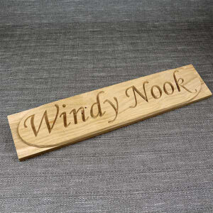 Oval/Railway Style Wooden House Sign – 110mm High