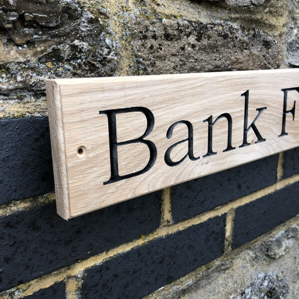 Rectangular Wooden House Sign – 110mm High - Image 5