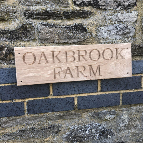 Rectangular Wooden House Sign – 150mm High - Image 2