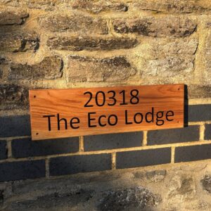 Rectangular Wooden House Sign – 150mm High