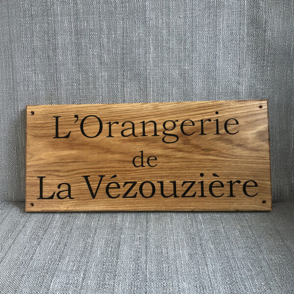 Rectangular Wooden House Sign – 220mm High - Image 2