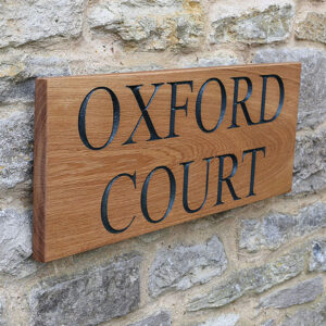 Rectangular Wooden House Sign – 220mm High