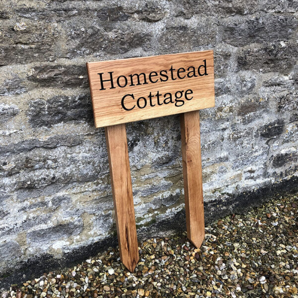 Rectangular Wooden House Sign – 220mm High - Image 4