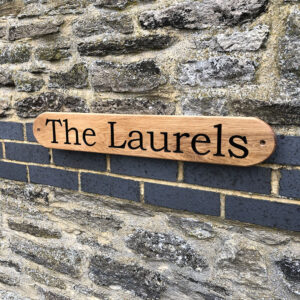 Oval/Railway Style Wooden House Sign – 110mm High