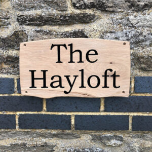 Waney Edge Wooden House Sign